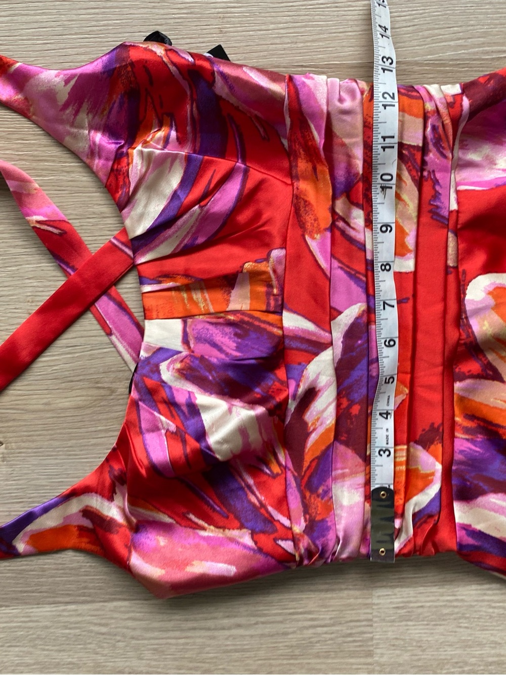 David Meister Silk Blend Floral Cocktail Dress NWT Red Pink Mini Party Dress - Picture 15 of 16